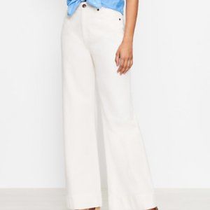 LOFT High Waist Curvy Fit Wide Leg Pants size 2